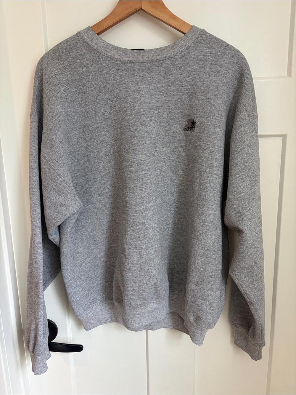 STARTER Men's Gray Crewneck Sweatshirt with Small Logo